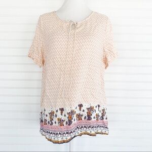 Emery Rose floral bohemian blouse Size XL